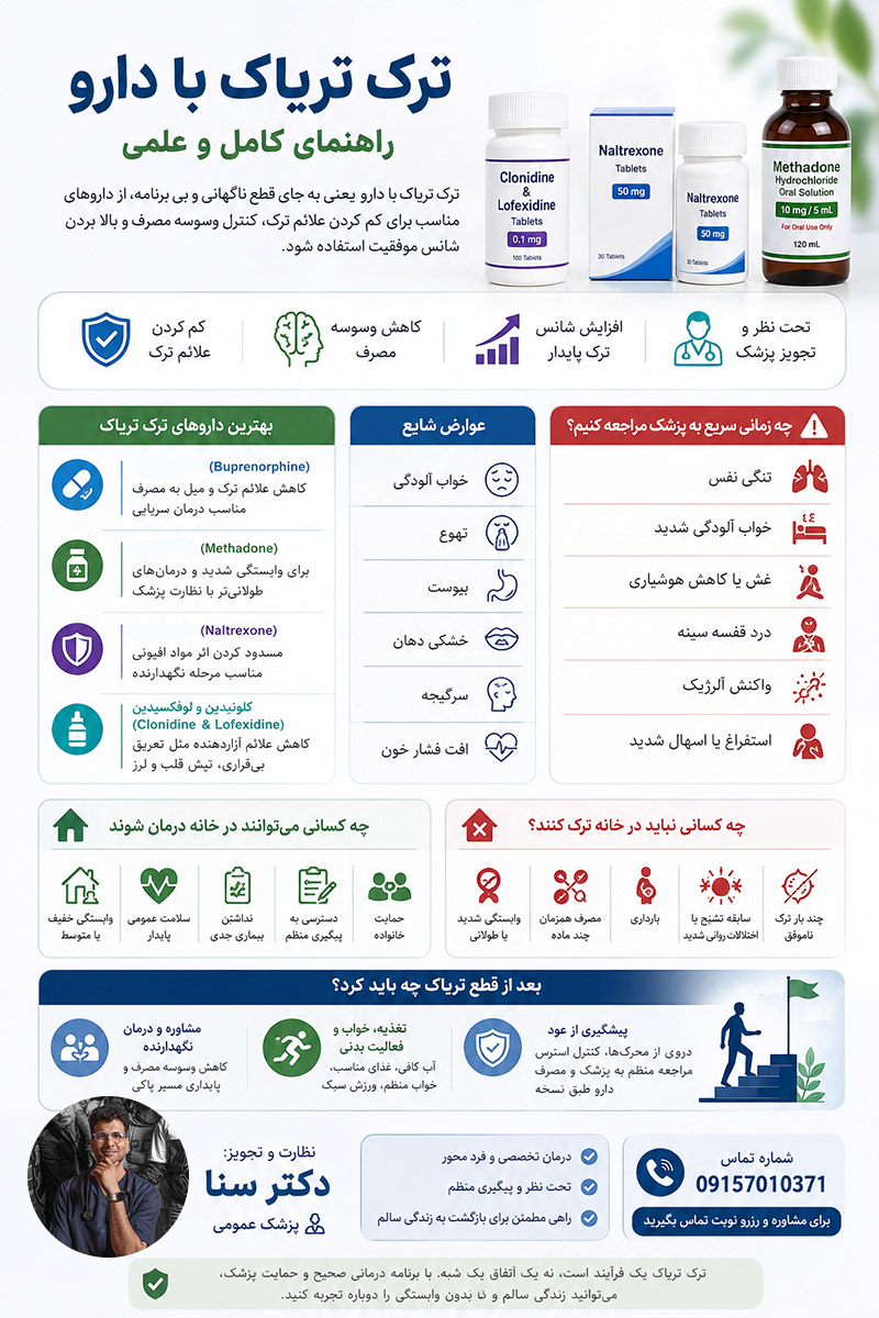 ترک تریاک با دارو دکتر سنا